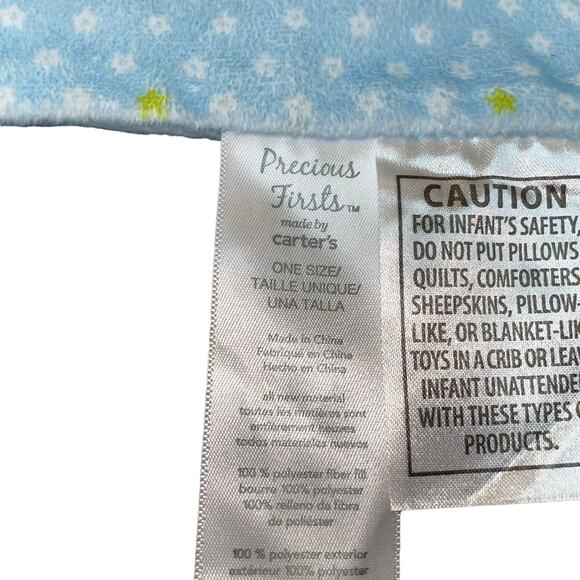 Carters Precious Firsts Frog Lovey Plush Security Blanket Rattle Stars Infant - Picture 12 of 14